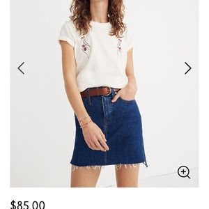 Madewell Step hen denim mini skirt size 28